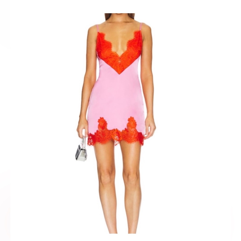 RONNY KOBO Nyko Lace-Trimmed Dress size M